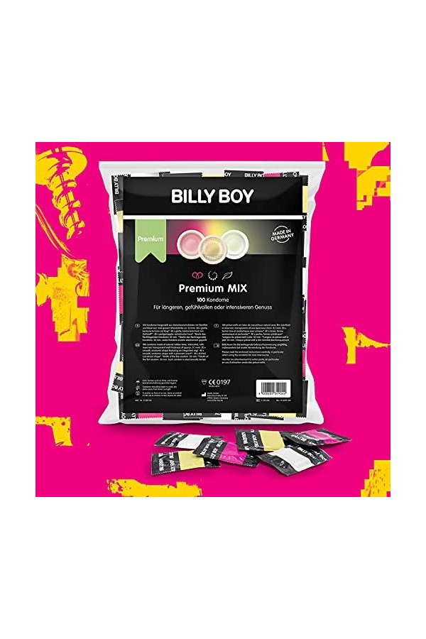 Billy Boy Lot de 100 préservatifs Premium Mix