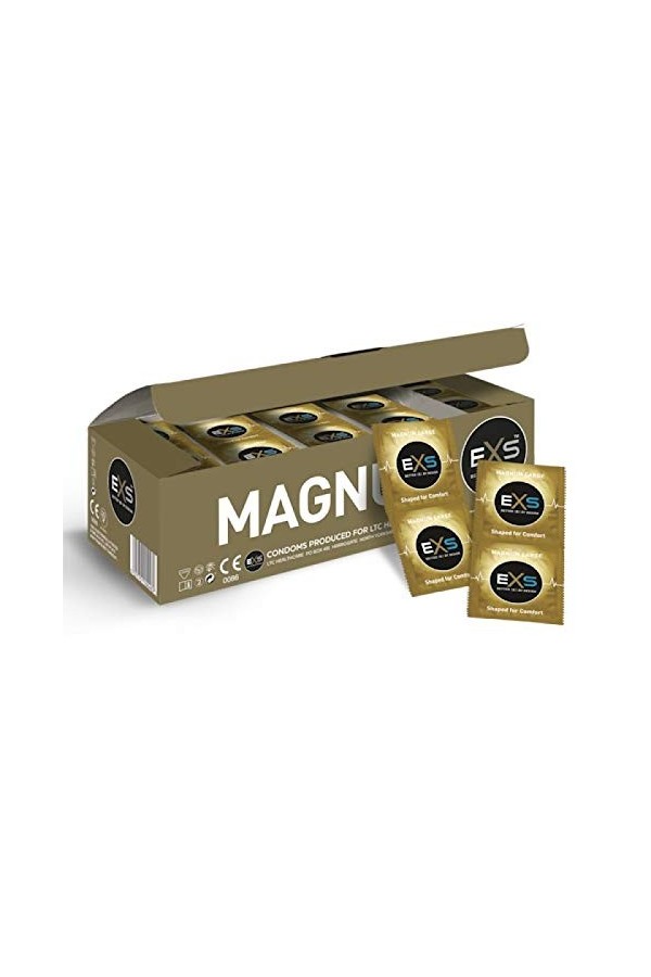 EXS - Préservatifs - Taille Magnum - Boîte de 144