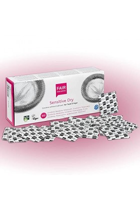 FAIR SQUARED Boîte de 100 préservatifs équitables - Préservatifs végétaliens 100pcs fabriqués à partir de caoutchouc naturel 