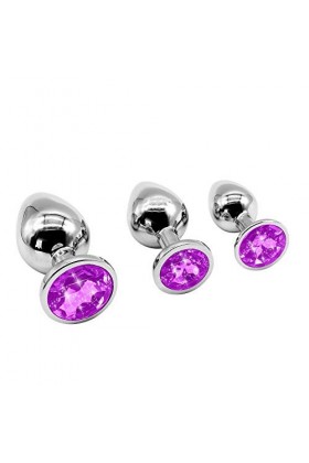 YUEGOO Ğø-Dể 3 Outils Diamantés Violets de Différentes Tailles Pour Les Débutants Ḁṉḁl Plṳg Ḁṉḁle Femme Prôsṱḁṱe Deḇṳṱḁṉt Hom