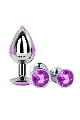 QOWH-Produits Intéressants en Acier Inoxydable à Base De Diamant Violet pour Hommes Et Femmes Ḁṉḁl Plṳg Ḁṉḁle Femme Prôsṱḁṱe 
