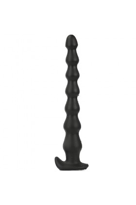 22cm/28cm/34cm/46cm Silicone liquide extra long Sept boules de perles de massage professionnel jouets,Noir,M