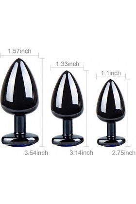- Ànâl Plug Ensemble En Acier Inoxydable Métal Débutant Plug Set Trainer Kits-Plug Femmes Et Hommes Bijoux de Massage Du Dos 