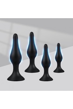 IDU6- Kit En Silicone 4 Pièces De Différentes Tailles Adapté Aux Hommes Et Aux Femmes Ḁṉḁl Plṳg Ḁṉḁle Femme Prôsṱḁṱe Deḇṳṱḁṉt