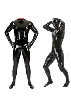 Sjpker-n1 Fermeture À Glissière Serrée en Latex Sexy pour Vêtements en Caoutchouc De Combinaison pour Hommes avec Fermeture À