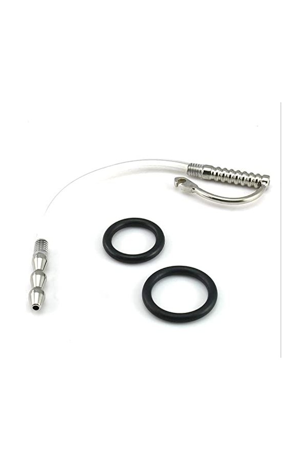 A simple love Fly love Pennis Sounding PLug avec Anneaux de Cuisson for Hommes Creux Catheter Silicone Soft et Confortable