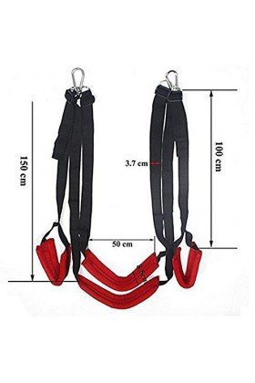 Jouet en Nylon Red Swing 360°, Accessoire de Chambre à Coucher pour Couple