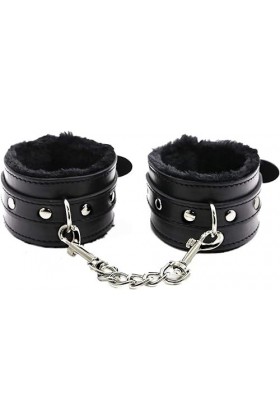 Paire de poignets noirs et de masques occultants brodés