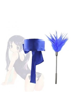 Accessoires pour jeux de rôle Plume en silicone pour chatouilles Long Paddle Plume + Ruban 