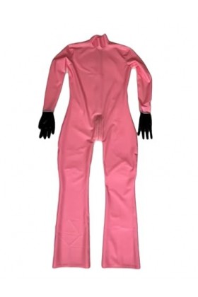 Combinaison Catsuit en Latex rose Sexy,&nbsp;&nbsp;&nbsp;vêtements moulants en caoutchouc pour combinaison fétichiste pour femmes