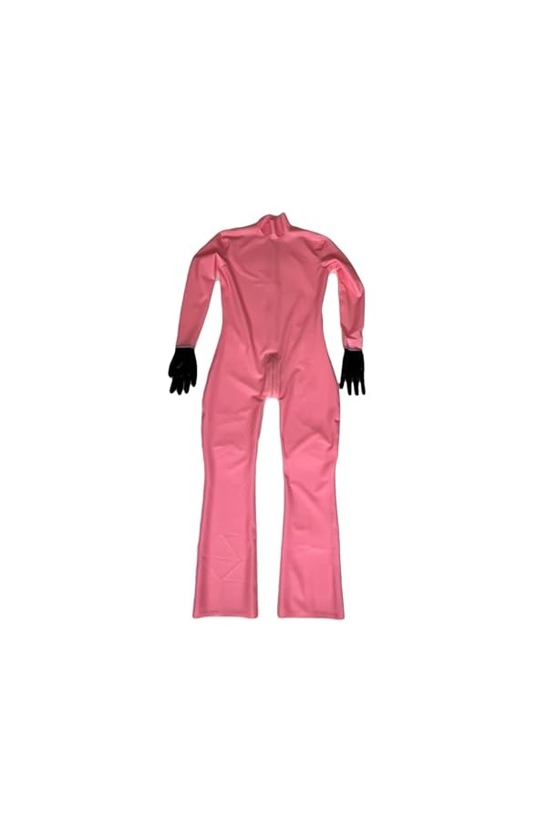 Combinaison Catsuit en Latex rose Sexy,&nbsp;&nbsp;&nbsp;vêtements moulants en caoutchouc pour combinaison fétichiste pour femmes