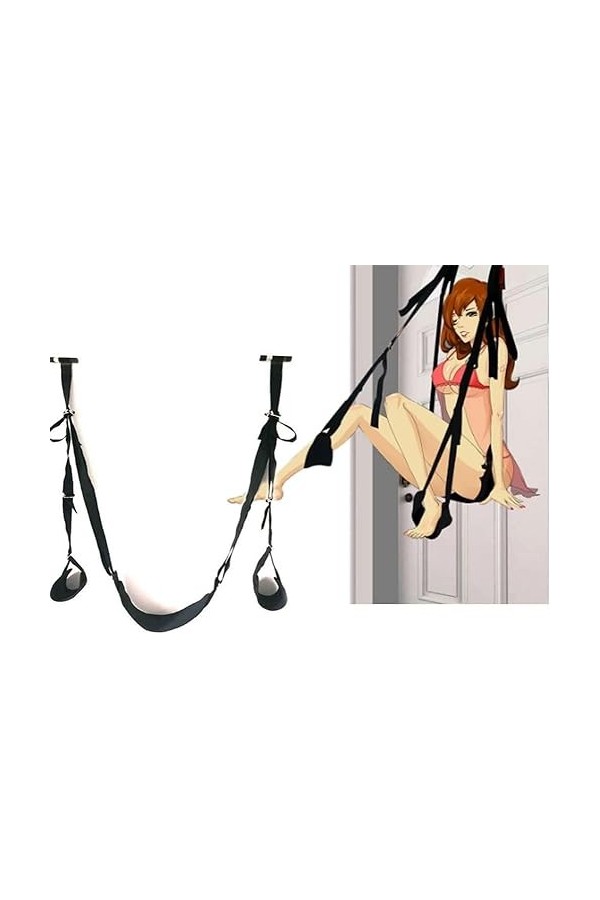 Type de Porte Sexe Mille avec siège adapté aux Couples Adultes, avec bandoulière réglable Noir 