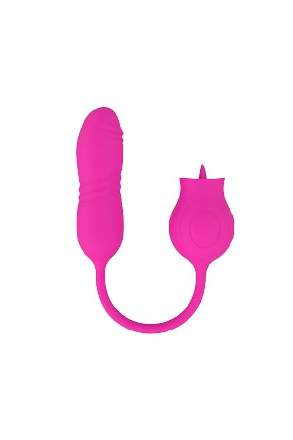 MADELL Portable Vibro Masseur Fleur de Rose Clitoridien Massage Langue Vìbrante Pour Fémmé Vìbr?-Masseur Clitoridien Suceur S