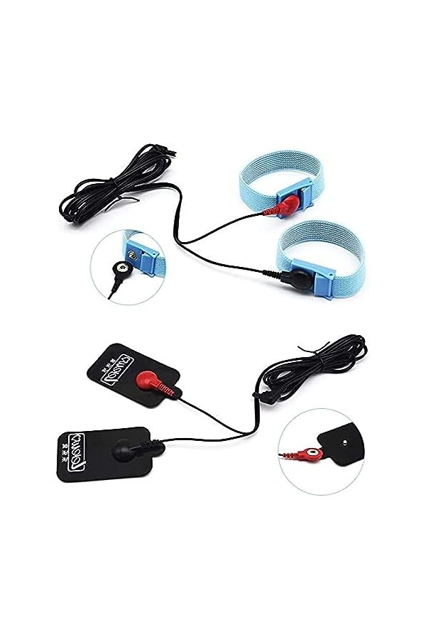 Électrode Autocollant Choc Électrique Adulte Jouet Homme Anneau Double Contrôle Double Sortie Hôte Fort Sexy Jouets