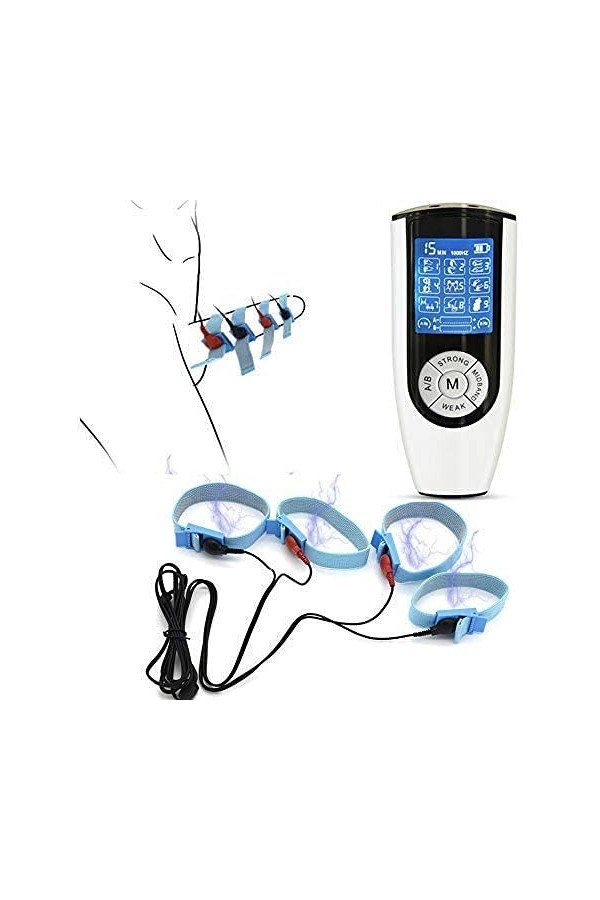 MADELL Mandarava Extension de Péňis Masculin Agrandissement de Choc Électrique Ensemble de Séxé de Stimulation Électrique