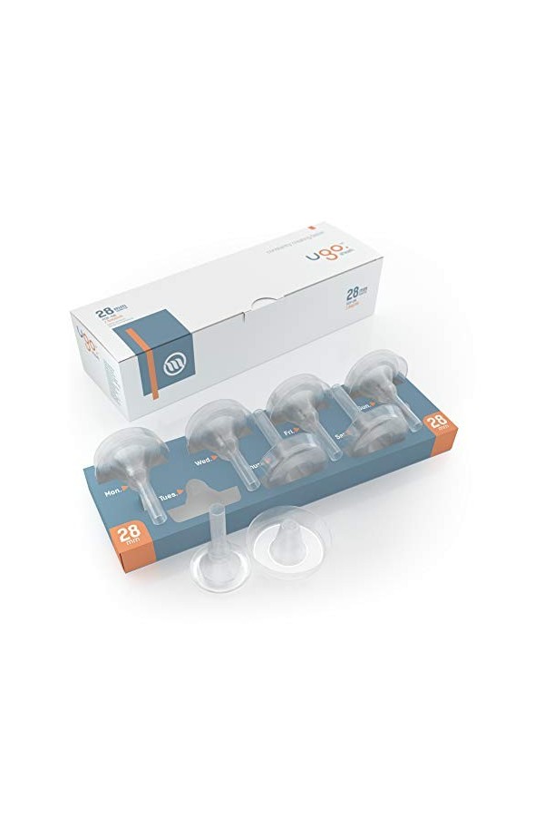 Gaine Ugo x28 - 1 mois de préservatifs externe pour cathéter urinaire - auto-adhésifs et sans latex Diamètre - 28mm, Longu