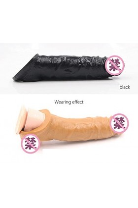 Condom Extender Realiste Pé??? Manchon de verrouillage pour homme Penis Crystal Manchon de pénis pour hommes Thread Extension
