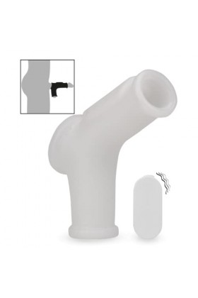 Manchon de pénis pour homme et testicules vibrant lisse Everest - etui penien - extenseur prolongateur rallonge pénis