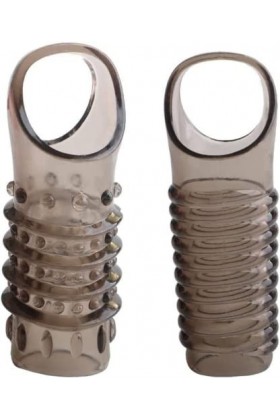 FE 2pcs Gaines de pénis Manchon de pénis pour hommes Thread Extension Cock Sleeves Dick Sock Préservatifs réutilisables