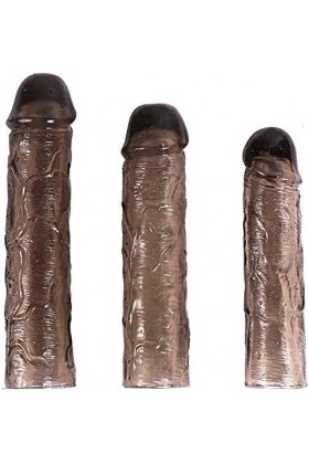 Pénis Extenseur de Manche préservatif pour Homme Retard rehausser Gaine réaliste Renfort de MembraneSensation de Peau Attract