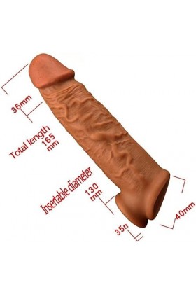 Ś-Éx Tøyș Ġọdẹṃiche Enorme Condom Extender Gaines Pour Péņę Extenseur de Péņę Housse Pour Péņę Manchon de Péņę Réaliste En Si