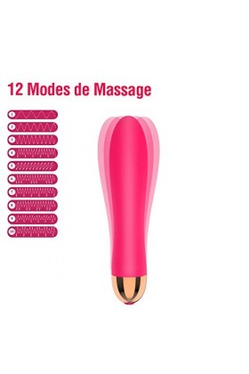 Masseur Vibromásseurs Femînin avec 12 Modes, Sēxtôyse Fémmé Vibránt Šèẋ Tôýs Femme Sèxtôysë Couple Pláîsir, Portable, Vîbrom