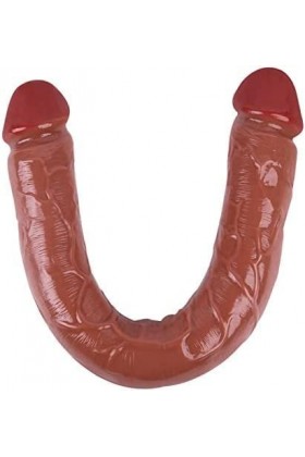 Double Tête Réaliste Gode GÔDE SEXTOYSE GODE RÉALISTE LESBIEN,GODE FLEXIBLE À PÉNIS TRÈS LONG DONG 1p