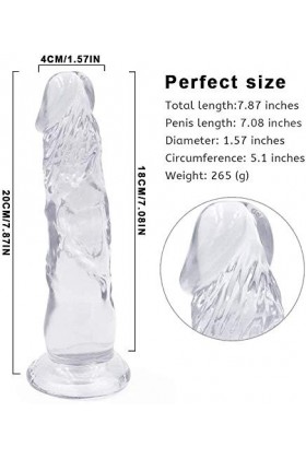 Pénis de machette Transparent Rose,Gọde Rëalisté Véntouse Gödemičhëts Söuple Gọd Rẹalisté Gọde Femme Sëx Silicọne Gödëś ầnầle