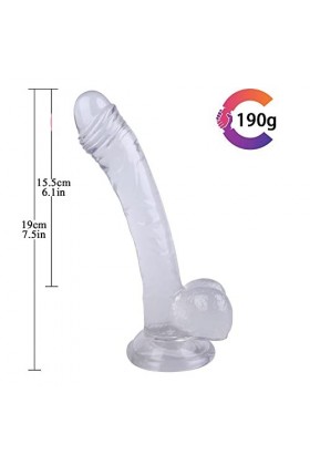 Pénis de machette Transparent,Gọde Rëalisté Véntouse Gödemičhëts Söuple Gọd Rẹalisté Gọde Femme Sëx Silicọne Gödëś ầnầ Ki3