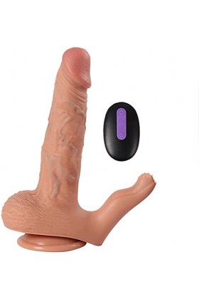 Modes de poussee et de vibration 3 en 1, machine rotative automatique pour femmes adultes Machine à ventouse à main libre ave