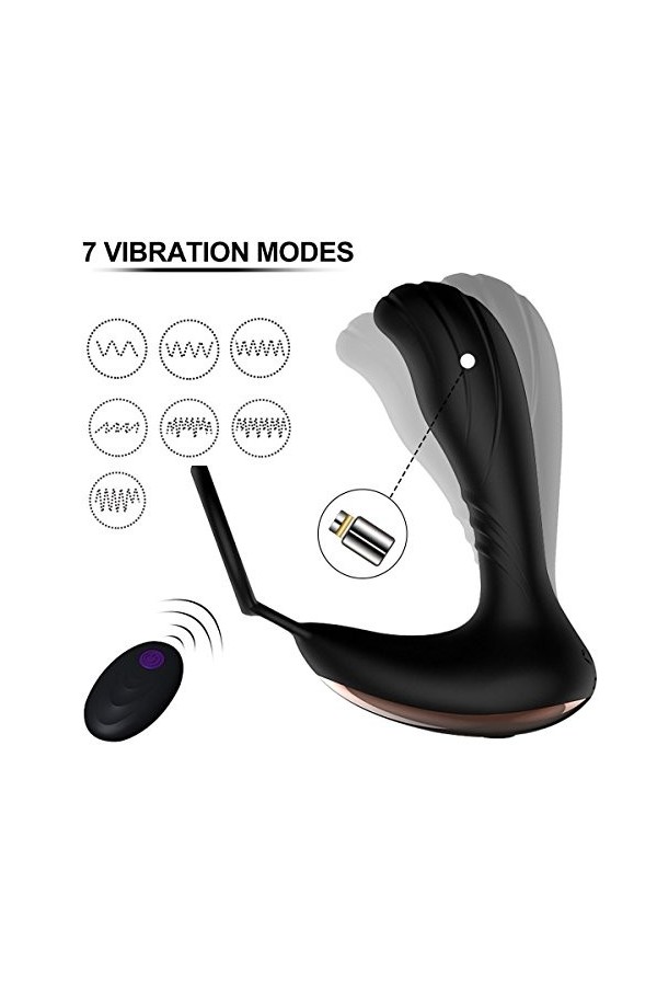 Ｍasseur Prostate Stimulateur pour Homme,Prostate Simulator Ｖibromasseur V-ibrant Prostate MasseṺŔ for Femme Homme Couple Debu