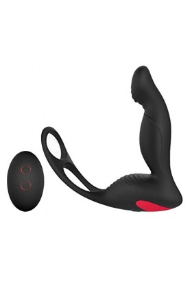 Stimulateur Prostate Homme Vibrant Stimulateur Prostate avec Anneau Penien Vibrant, Vibrateur Prostate en Silicone Masseur Vi