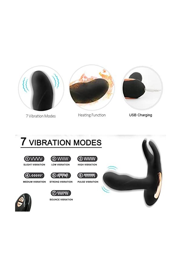 Stimulateur Rechargeable Masser Jouets aVec Telecommande Plaisir Massager Sans Fil Adulte Jouets Prostata Seix Plaisir Silico