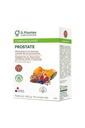 D.PLANTES - Prostate - Complément Alimentaire - Action Ciblée - Prostate en Bonne Santé & Confort Urinaire Masculin - Prunier