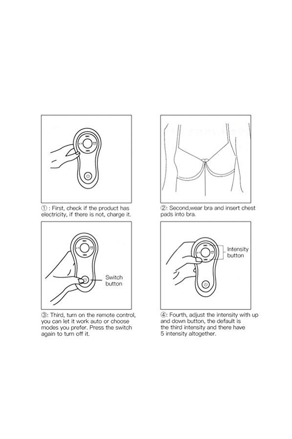 Auplew Agrandissement du Sein Coussin de Massage Stimulateur Masseur délargissement du Sein Masseur électrique du Sein Outil