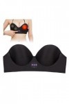 VesanA Soutien-Gorge de Massage Agrandissement des seins Soin de beauté féminin Appareil de massage des seins Liftup, Noir, t