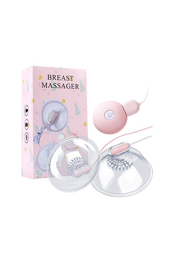 EsHals Stimulateurs Mammaires Pour F???Es Extrang Stimulateur de Mamelons Seins Masseur de Poitrine Électrique Vibration Stim