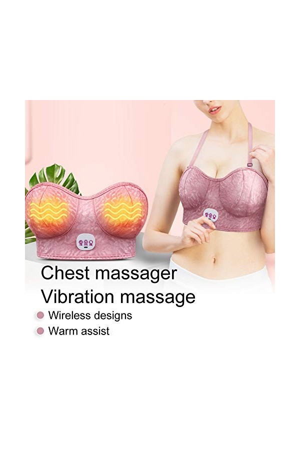 Masseur de Poitrine, Masseur délargissement de Poitrine Fil, Anneau en Acier Wra Réglable pour Aide à la Chaleur Utilisation