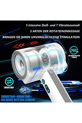 Masturbateur Électrique Coupe Masturbateur Électrique Pour Hommes, Masturbateur Automatique Avec 5 Types De Rotation Télescop