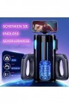 YAODFYL Masturbâteur Succion Électrique Homme, 10 Télescopiques,Homme Sex Masturbateurs Masculins Masturbeuse Orale Érotique 