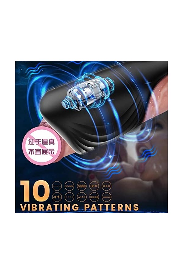 QISTES Massager Masculin Relaxation CoupeTasse de Masturbation Vibrateurs de Peṇis Massage Automatique Hómme Manuel Male Mast