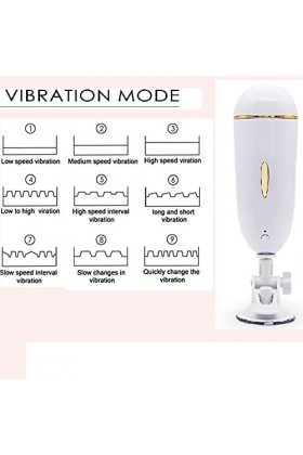 M-asturbateur Masculin Automatique 10 modes de vibration et 5 fonction daspiration Masturbateur Mains Libre Suceuse Jouet Se