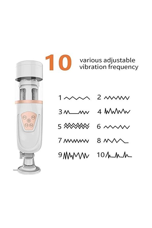 M asturbateur Masculin Automatique 10 modes de vibration et 5 fonction daspiration Masturbateur Mains Libre Bouche Suceuse J
