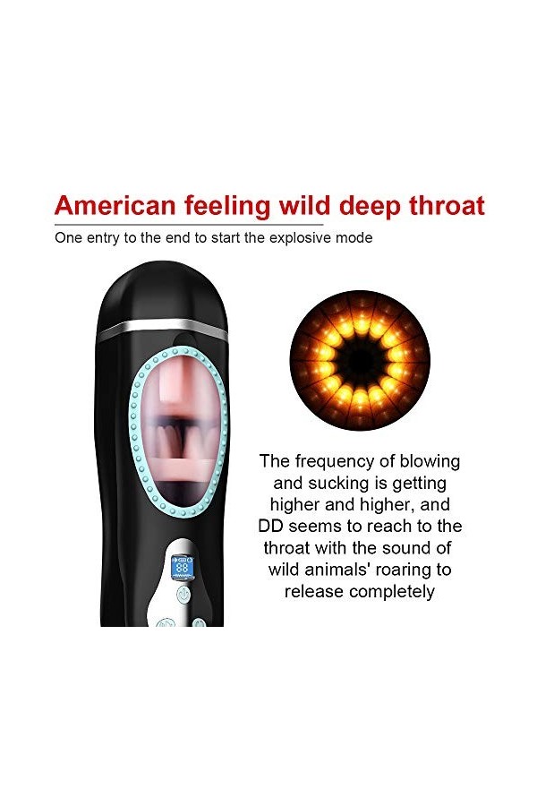 Masturbâteur Va et Vient Automatique Rechargeable Homme,Sextoyse Vaginette Ultra Réaliste Succion,Masturbeuse Homme Electriqu