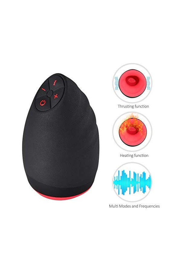 MasturbâTeur Masturḅateur Automatique avec Stimulation du Glanḋ, Masturḅateur electrique avec Modes de Chauffage et de Vibrat