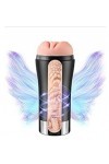 Masturbateur Masculin Automatique 10 modes de vibration et 5 fonction daspiration Masturbateur Mains Libre Bouche Suceuse Jo