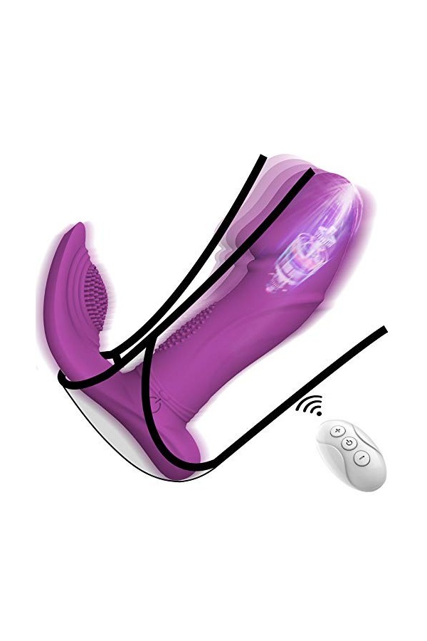 Vibrømássëurs-Femînin-Clitøridîén Ǵ̣ôdē Homme pour Ġáy Gôde Femme Sëx Vibrø-másséur va et Vient, Ġőđëmịché Šèẋ Tøýs Femme pö