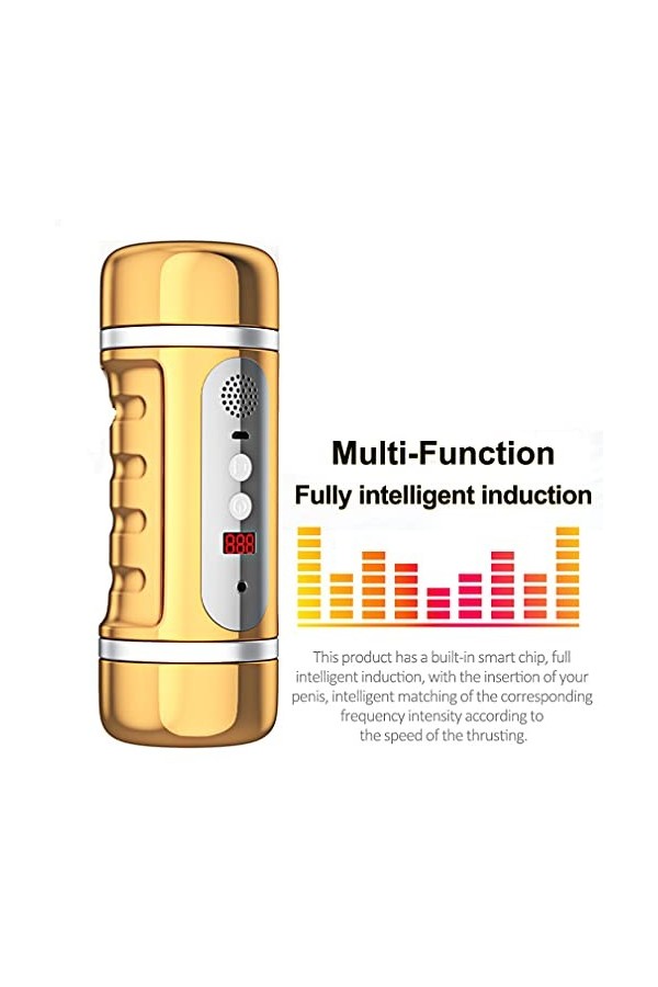 Masturbeuse Homme Mains Libres Appareil de Massage Cup Måštürbắteur Electrique Homme Automatique Va et Vient Vîbråņt şucěur, 