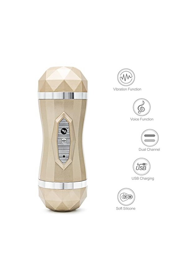 Cup Mastürbateur Electrique Homme Automatique Va Et Vient Vîbrant Chauffant sucěur, Œuf Mast&uuml Vaginette Bouche Tête Simul