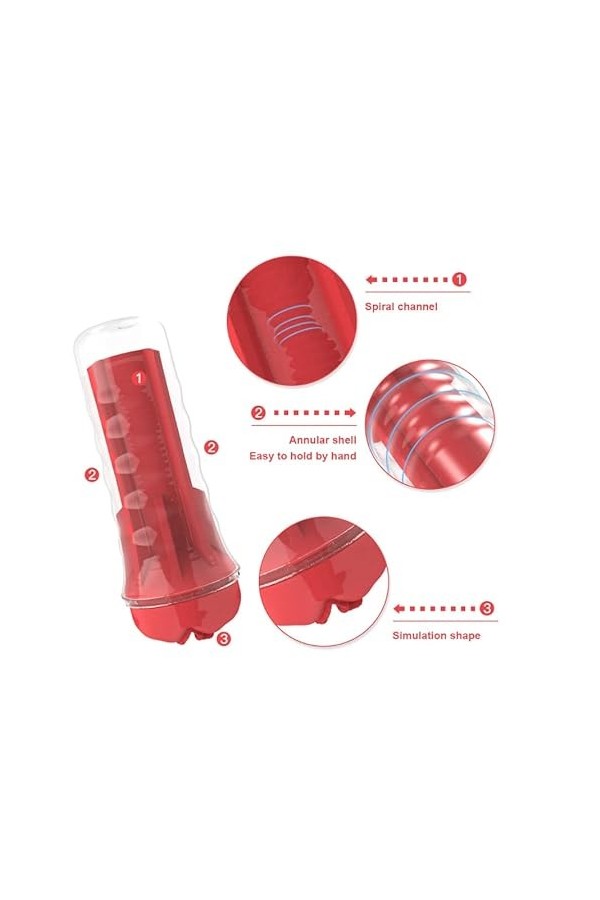 M-asturbateur Masculin Automatique 7 modes de vibration et 5 fonction daspiration Masturbateur Sexuel pour Homme Mains Libre